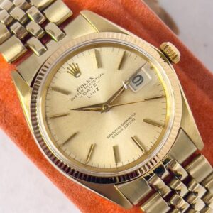 Rolex Oyster Perpetual Date ‘LINZ’ Signed Rare Dial 34mm – Solid Gold 1500 – Vintage USA Jubilee