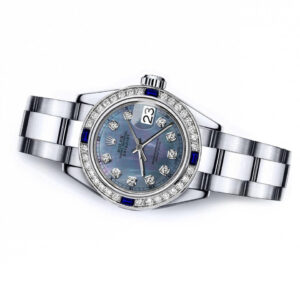 Rolex Tahitian Pearl 36mm Datejust SS Diamond & Sapphire Bezel