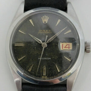 Rolex Mens Rolex Oysterdate Precision Ref 6494 34mm Hand-Wind 1950s Vintage RA194