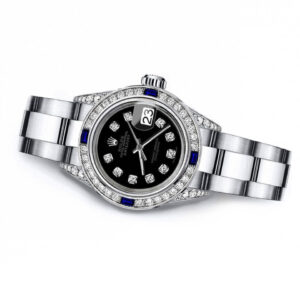 Rolex Ladies Rolex Black 31mm Datejust Stainless Steel + Diamond Lugs + Sapphire Bezel