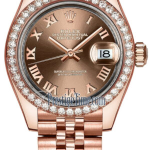 Rolex Lady Datejust 28mm Everose Gold 279135RBR Chocolate Roman Jubilee