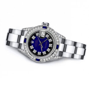 Rolex Blue Vignette SP 26mm Datejust Stainless Steel + Diamond Lugs + Sapphire Bezel