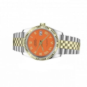 Rolex Ladies Vintage Rolex 26mm Datejust Two Tone Orange Color Roman Numeral Dial